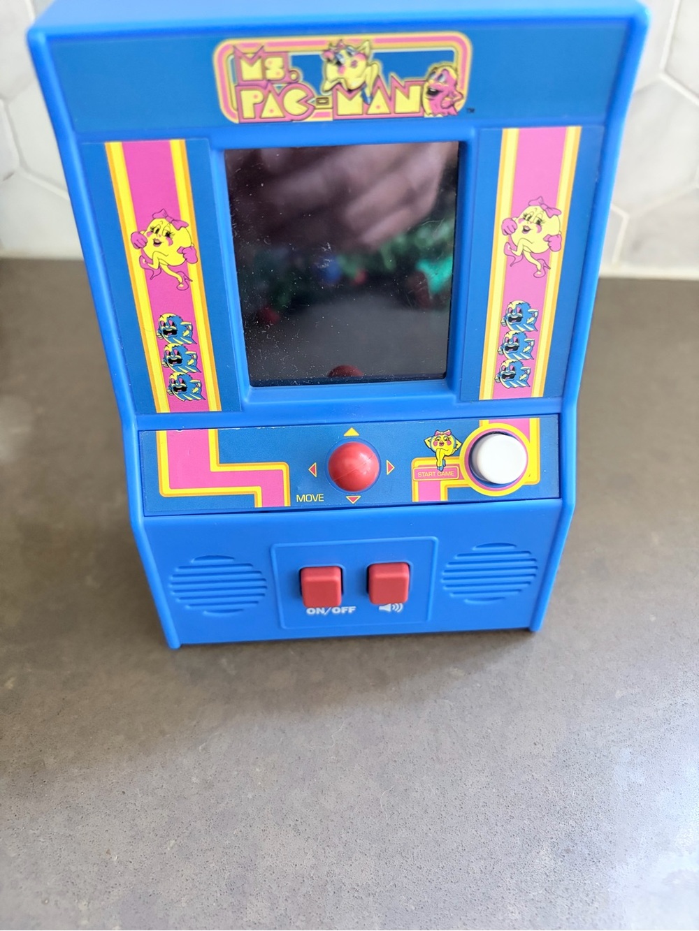 Ms. Pac-Man Blue Handheld Arcade Game